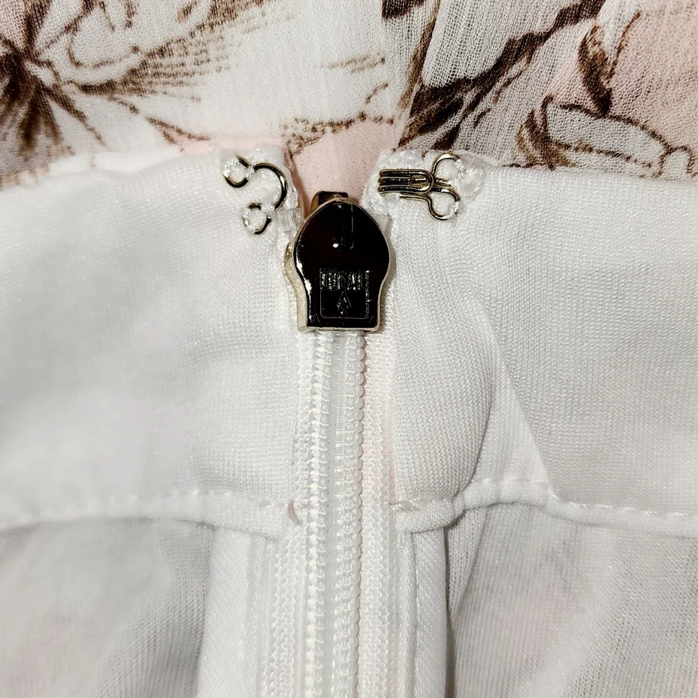 🌸TOMMY HILFIGER Pink Floral chiffon midi dress with belt size 4 - Picture 3 of 10